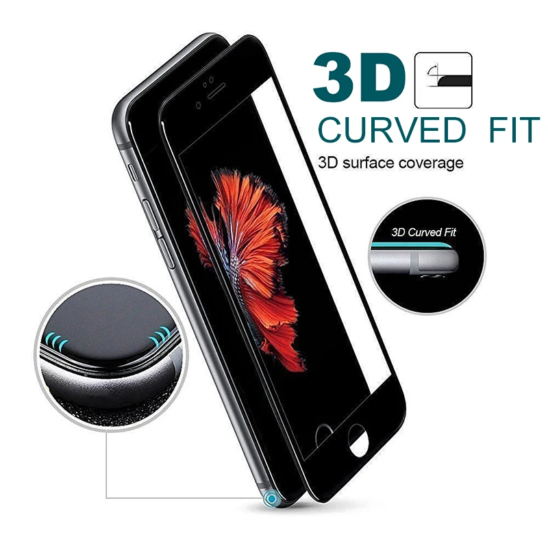 Закаленное стекло 3D HD мягкая защитная пленка для iPhone X XR XS MAX 6 6s 7 8 Plus полное