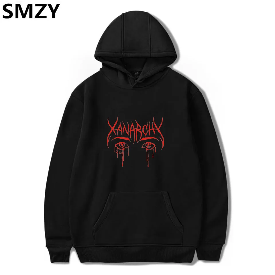 QJM Lil Xan анархия толстовка с капюшоном для мужчин размеры плюс осень Мода