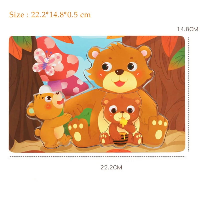 Развивающие деревянные игрушки Монтессори для детей пазлы раннего обучения