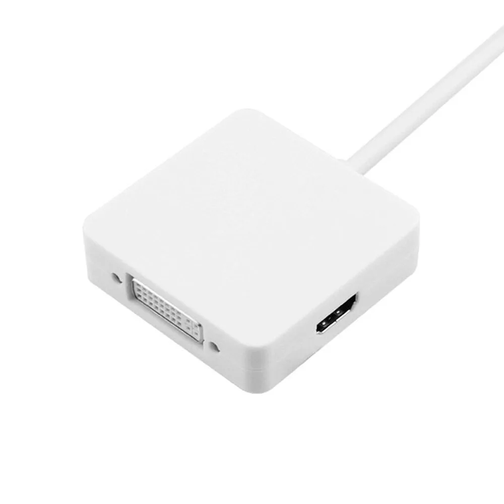3 in1 белый Thunderbolt Mini DP Displayport HDMI DVI VGA Кабель адаптер для apple MacBook Pro Mac Book air|Кабели VGA| |