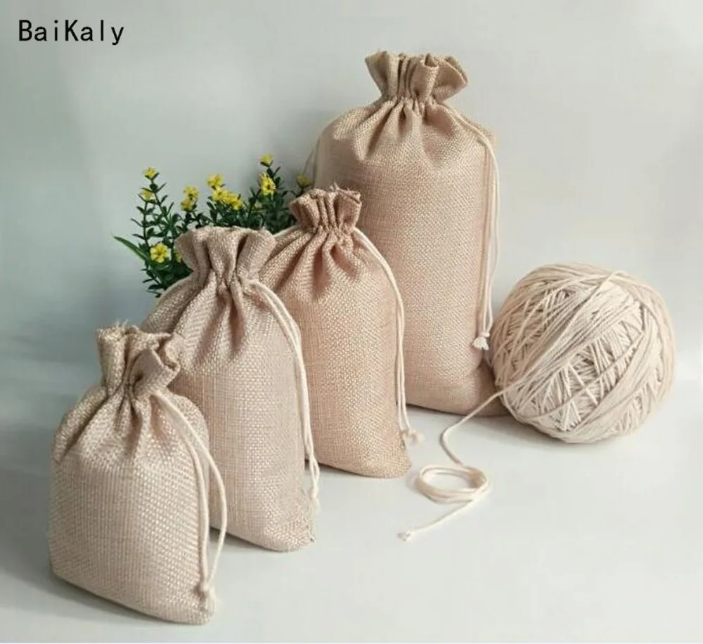 50 шт. мешочные пакеты для конфет из джута|Упаковка и стойки украшений| |