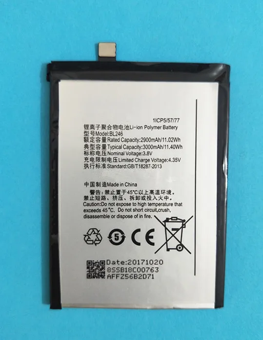 АЗК Новый Настоящее 2900/3000 мА/ч BL246 батарея для Lenovo VIBE Shot Z90 7 3 z90a40 телефон