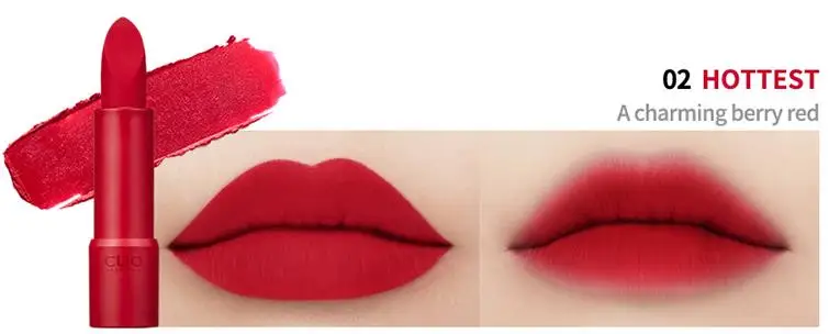 02 Hottest CLIO Rouge каблук бархат 3,4 г 10 цветов Матовая помада для женщин Lipliner водонепроницаемый стойкий макияж блеск для губ Корея Косметика - Цвет: 02 Hottest