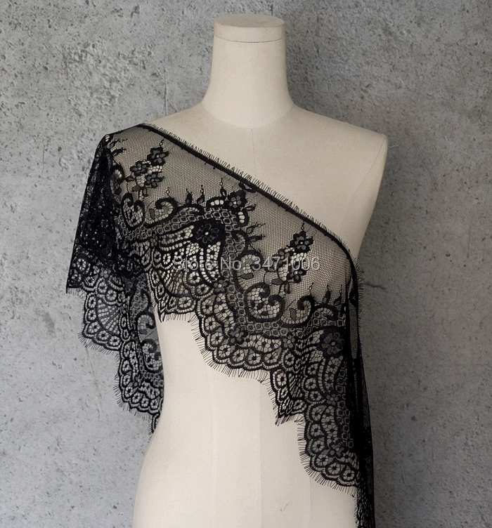 6 метров кружевная отделка для ресниц цветок черный белый Высококачественная