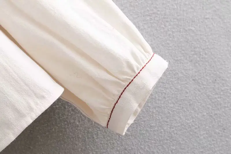 Flabbit Женская Винтажная с круглым вырезом геометрическая вышивка этническое