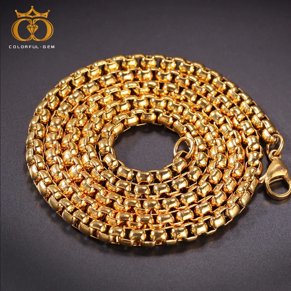 Красочные. Драгоценный камень квадратная жемчужная цепочка золото/серебро