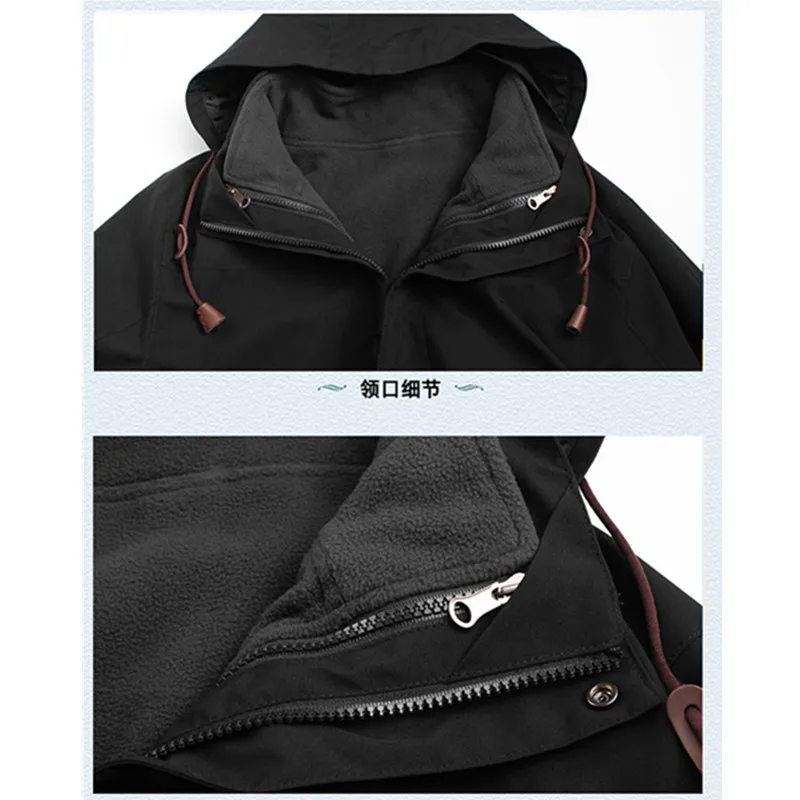 Большие размеры 10XL 9XL 8XL 6XL 5XL 4XL зимняя куртка мужчин 2 в 1 парка теплая