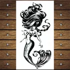 Одноразовая водостойкая татуировка с рисунком Русалочки для мужчин и женщин, одноразовая водостойкая татуировка, стикер на стену