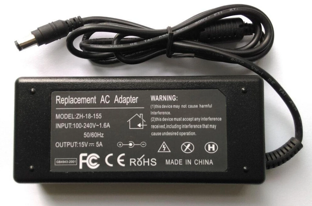 

15V 5A 75w AC Adapter Battery Charger for TOSHIBA TECRA M1 M2 M3 M4 M5 M6 M7 M8