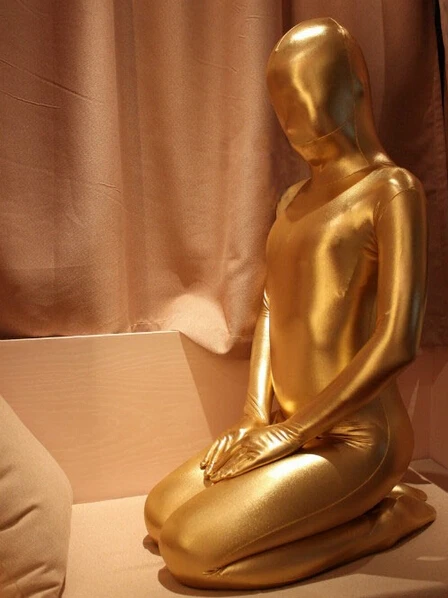 (S02) золотые блестящие металлические колготки унисекс Оригинальные Фетиш Zentai