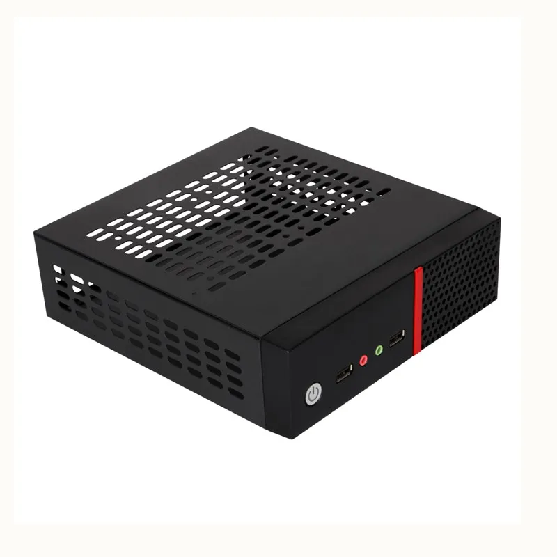 Горячая Распродажа DIY Mini itx HTPC Чехол черный стальной домашний кинотеатр