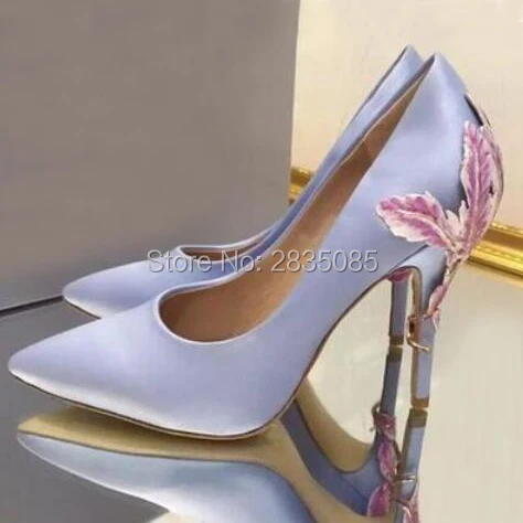 Zapatos Mujer коллекция 2017 года великолепные шелковые туфли принцессы на высоком