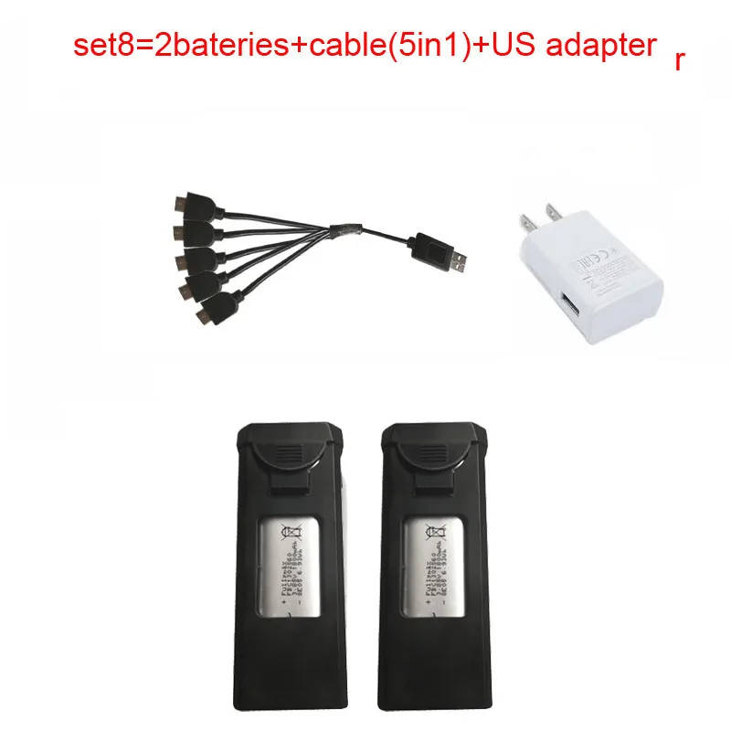 Батарея lamsam для visuo XS809s xs812 RC Квадрокоптер Запчасти Аксессуары 3,7 V 1800 mAh перезаряжаемый lipo-аккумулятор для RC дронов - Цвет: set8