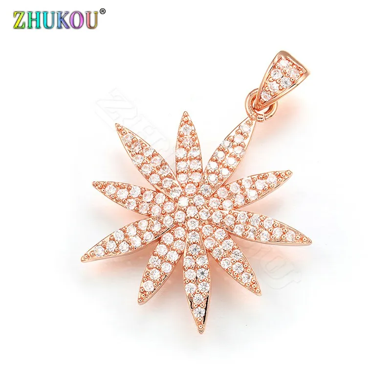 ZHUKOU 29x38 мм латунные кубические циркониевые подвески для ожерелья серег ювелирные