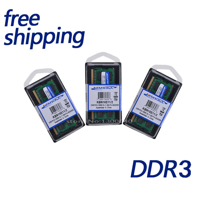 KEMBONA DDR3 8 Гб PC12800- ram DDR3 1600 МГц 8 ГБ 1,5 в(для всех материнских плат) SO-DIMM ram DDR3 ПАМЯТЬ для ноутбука