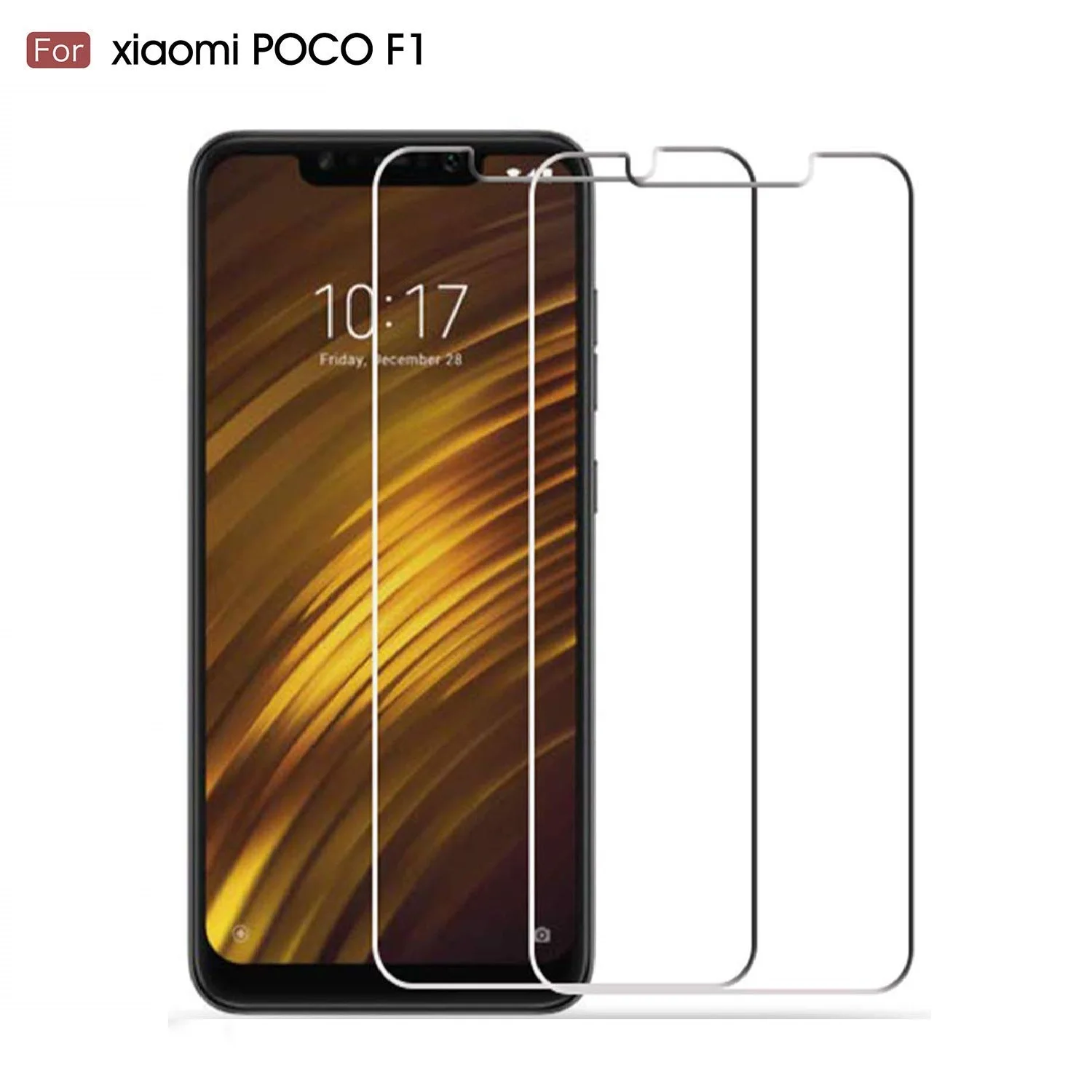Закаленное стекло 9H для смартфона Xiaomi Pocophone F1 защитная пленка Защитная экрана
