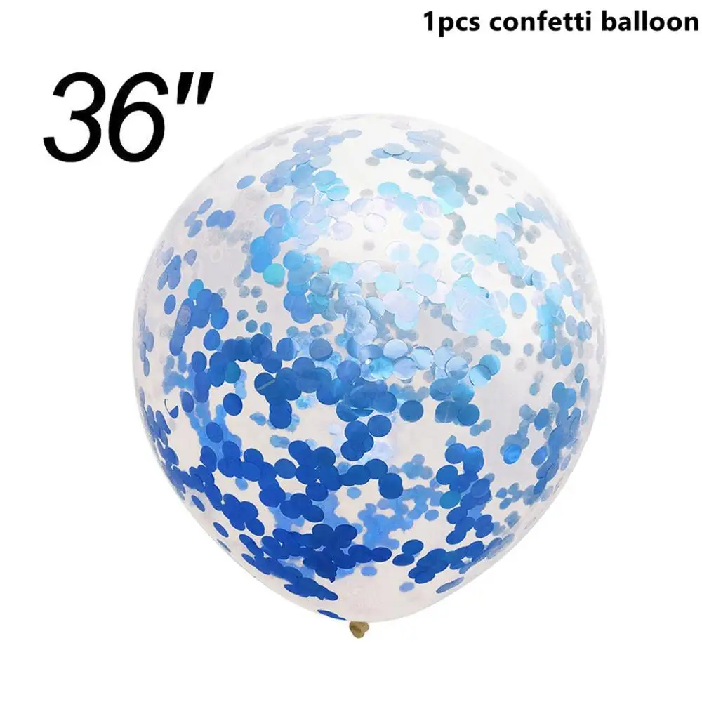 Blue Balloons Taoup 1 pc 36 дюймов большие прозрачные воздушные шары конфетти с днем рождения's шары Декор Вечеринка предложение Свадьба Круглый баллоны аксессуары - Цвет: Blue Balloons