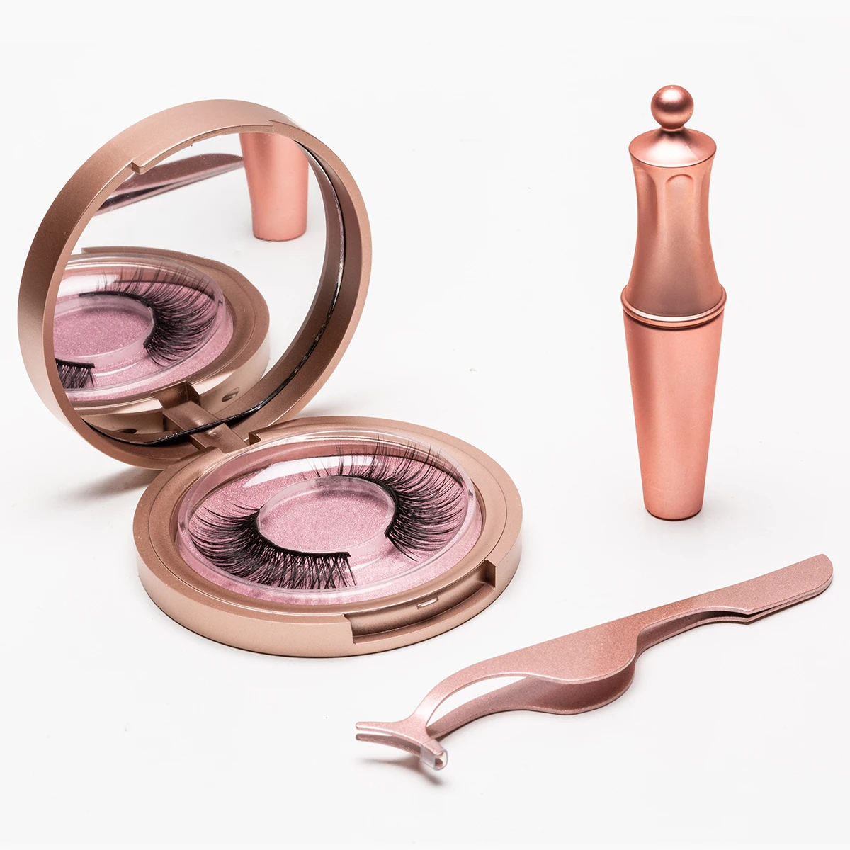 5 Magnetic Eyelashes natural False Eyelashes Magnet Lashes Magnetic Liquid Eyeliner& Magnetic False Eyelashes& Tweezer Set