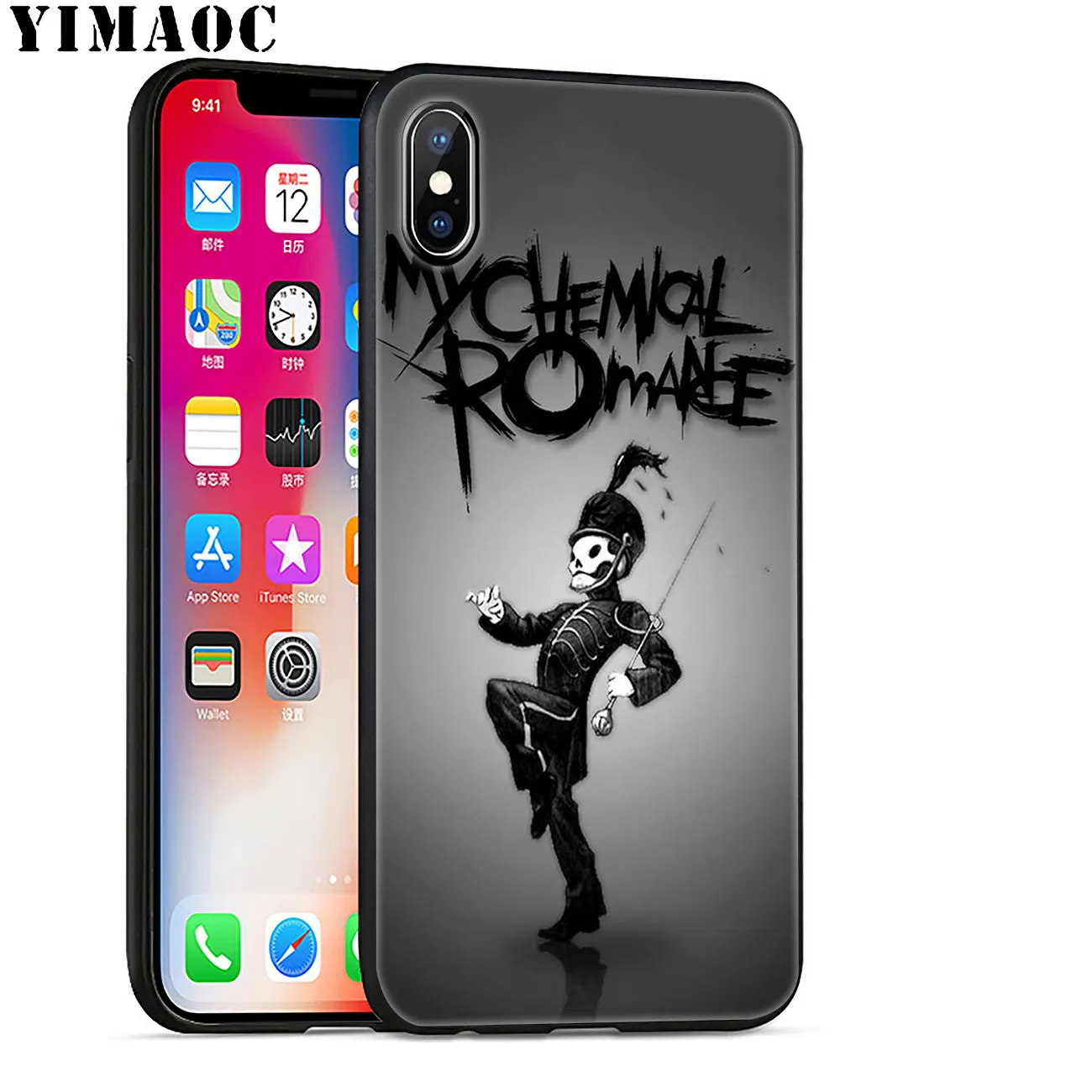 Мягкий силиконовый чехол YIMAOC My Chemical Romance для iPhone 11 Pro XS Max XR X 6 6S 7 8 Plus 5 5S SE 10 с черным