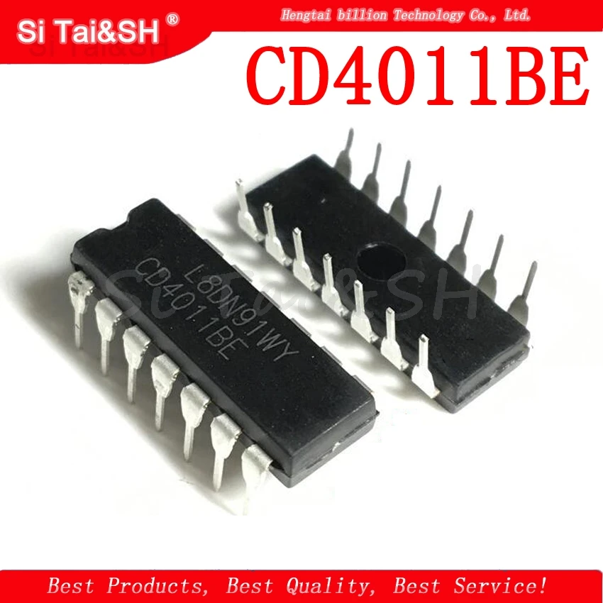 10 шт. CD4011BE DIP14 CD4011 DIP 4011BE 14 Новый и оригинальный IC|Интегральные схемы| |