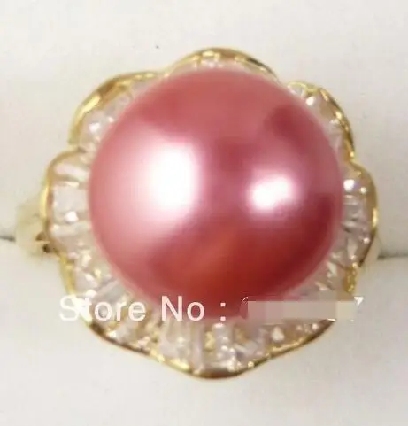 Кольцо с жемчужными бусинами 12 мм белый розовый красный зеленый кофейный черный