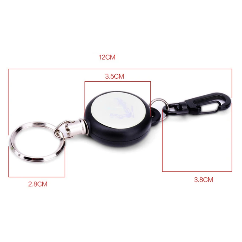 AiNian Tad Steel Rope Burglar Tool Belt Money Retractable Key Recoil Ring Pull Chain Clip Keychain Chaveiros | Украшения и