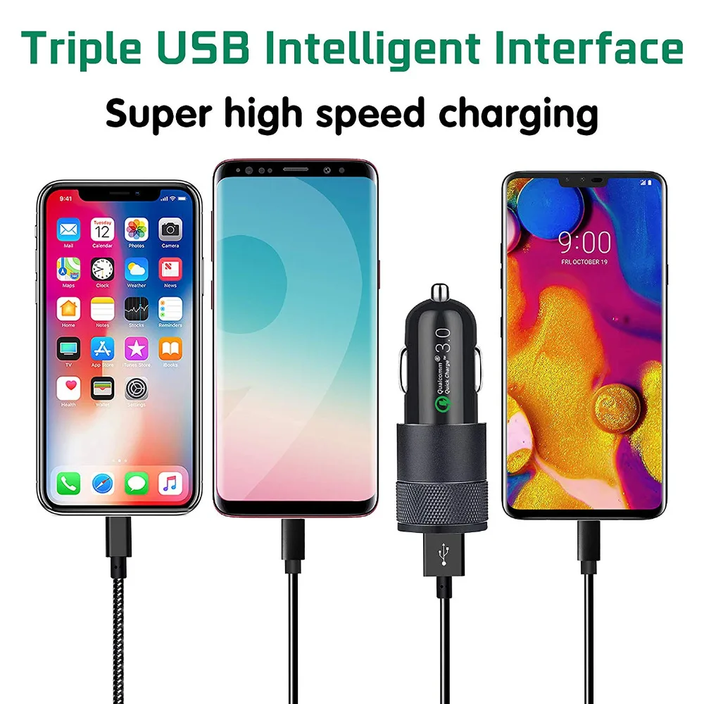 Автомобильное зарядное устройство быстрая зарядка 3 0 USB адаптер Быстрая для iPhone