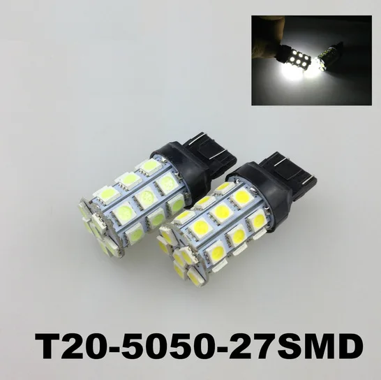10 шт. W21/5 Вт 7443 T20 Авто 27 SMD 5050 LED Автомобилей Тормозные Огни Задние Фонари Лампы