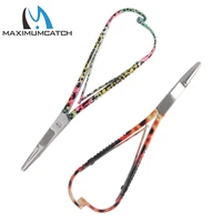 maximumcatch de041042 mitten scissor clamps rainbowbrown trout pattern fly fishing tools forceps fishing accessory
