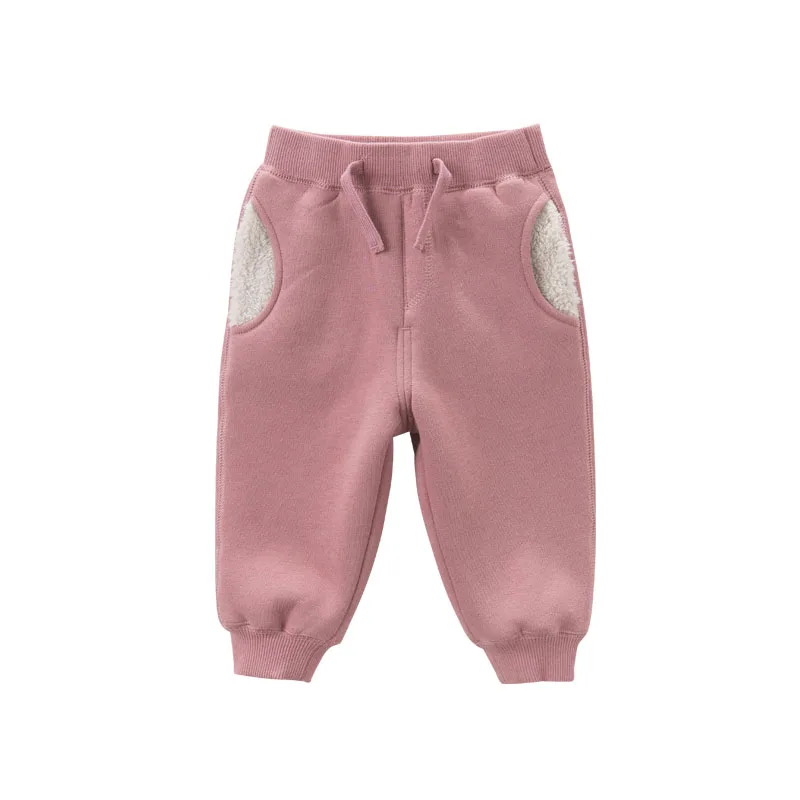 gray pink DB6532 dave bella/унисекс; сезон осень-зима; модные длинные штаны для маленьких мальчиков и девочек; брюки для малышей - Цвет: gray pink