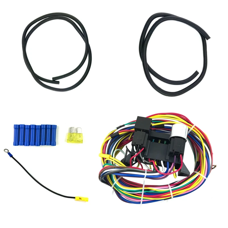 12 Circuit Universal Wiring Harness Muscle Car Hot Rod Street XL Wires |