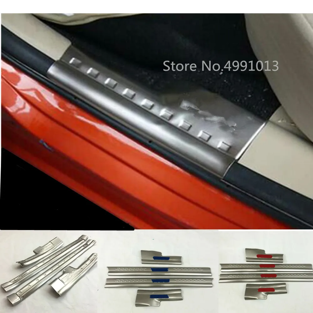 

car styling Stainless steel pedal door sill scuff plate cover inner built threshold For Toyota Vios/Yaris sedan 2017 2018 2019