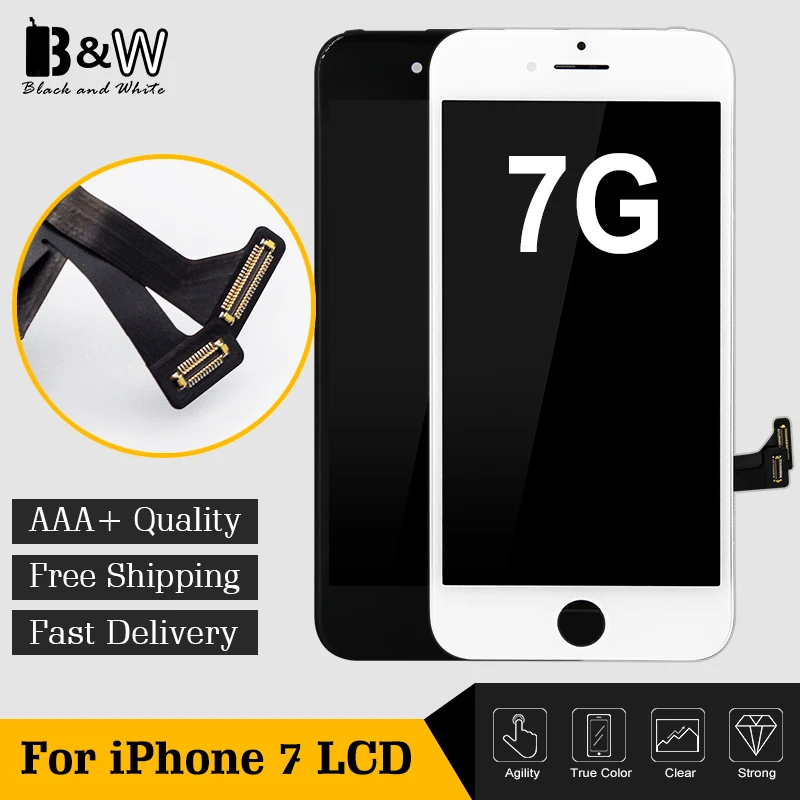 

5PCS/LOT Excellent Quality LCD No Dead Pixel 4.7 For iPhone 7 7G Display Touch Digitizer Assembly Great 3D Individual Package