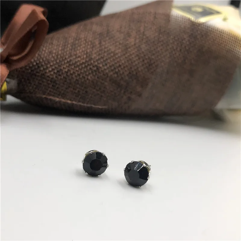 black 13 14 цветов, модные ювелирные изделия, роскошные Австрийские кристаллы для женщин,, серебряные украшения для ушей, подарок для лучших друзей - Окраска металла: black 13