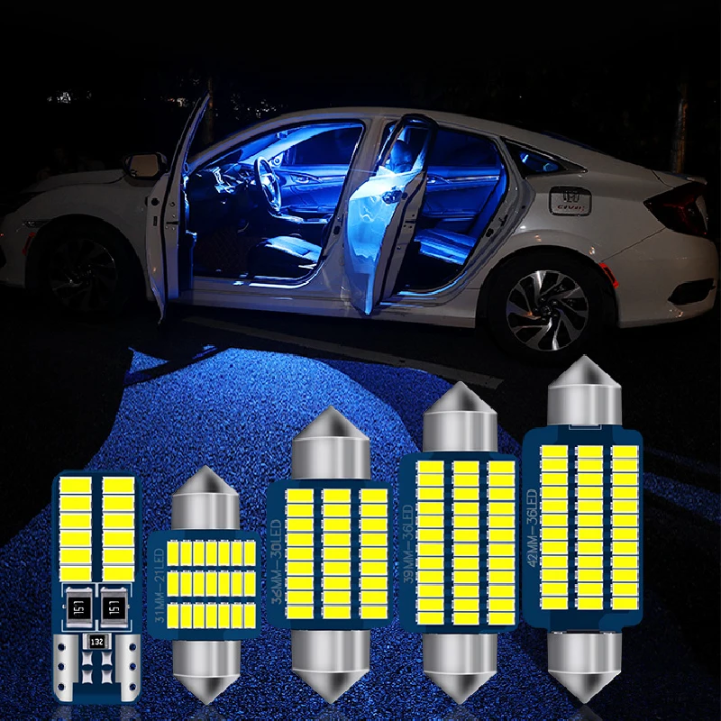 1 шт. автомобильная светодиодная лампа 12 В T10 W5W 42 мм 39 36 31 мм|Сигнальная лампа| |
