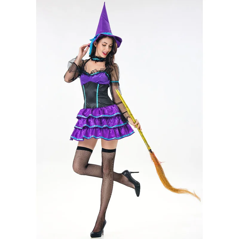 Готический сексуальный костюм ведьмы на Хеллоуин волшебницы взрослый нарядное