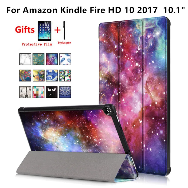 Умный чехол из искусственной кожи с магнитной подставкой для Amazon Kindle Fire HD 10 2017 1