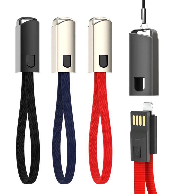 Брелок кабель мини USB кабель для синхронизации данных Портативный брелок для мобильного телефона type C кабель для быстрой зарядки зарядное устройство провод для iPhone XS