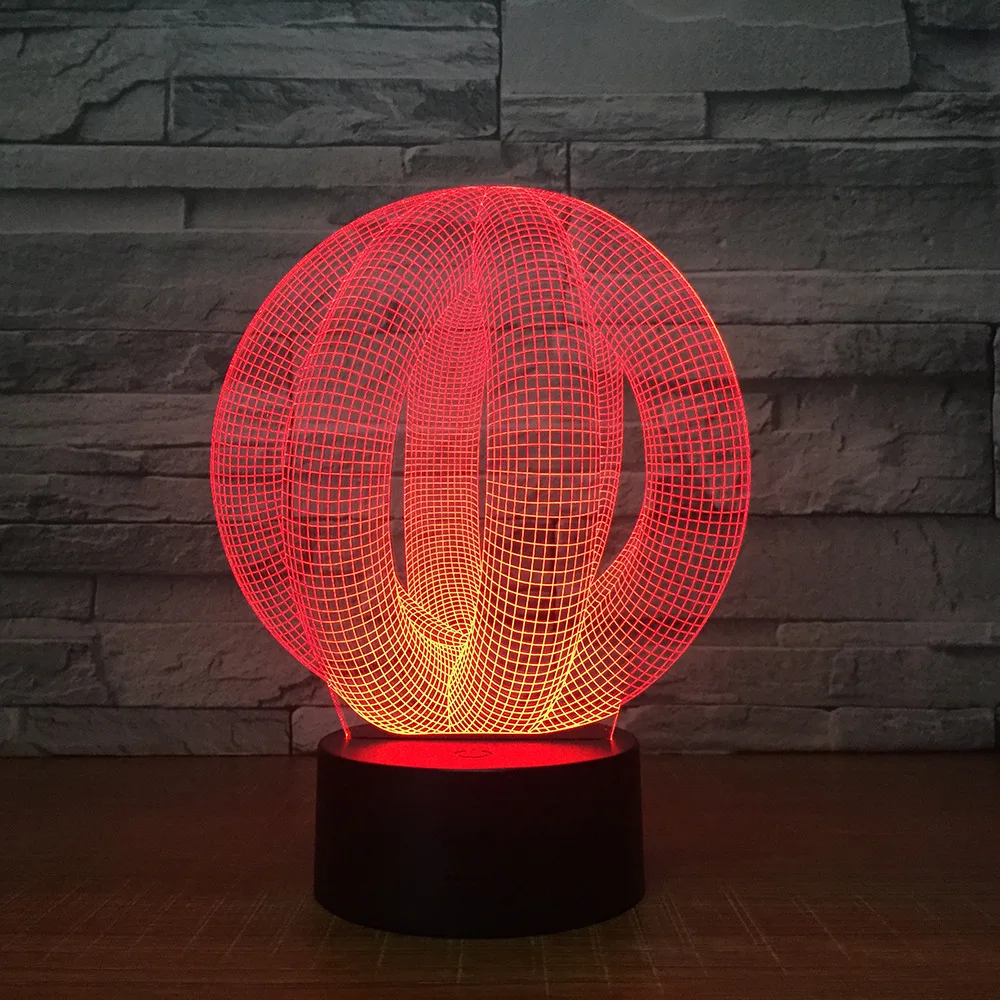 Абстрактный 3D светодиодный светильник USB ночной Светильник Красочные лава лампа