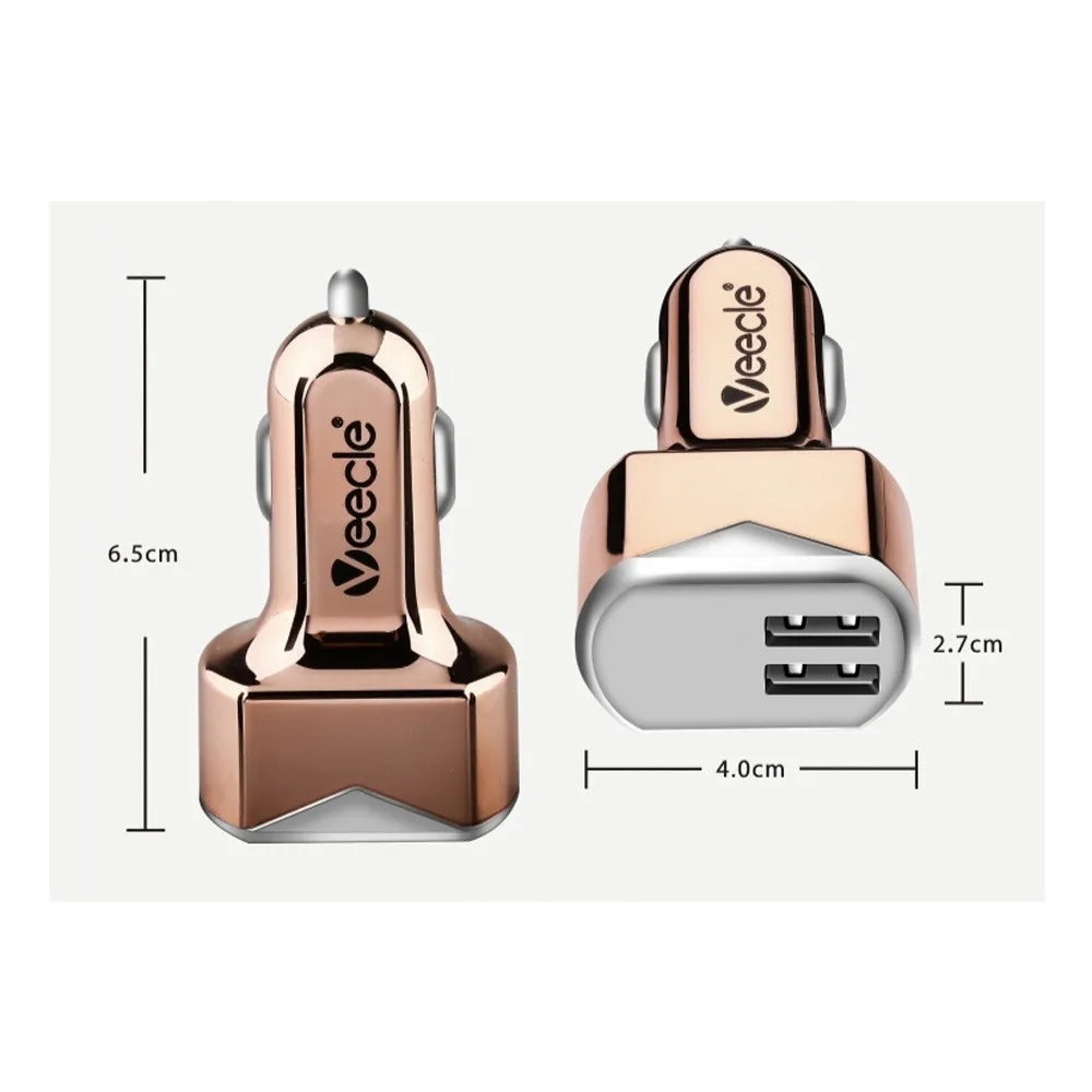 VEECLE автомобильное зарядное устройство с двумя USB портами и ЖК дисплеем|Зажигалка|