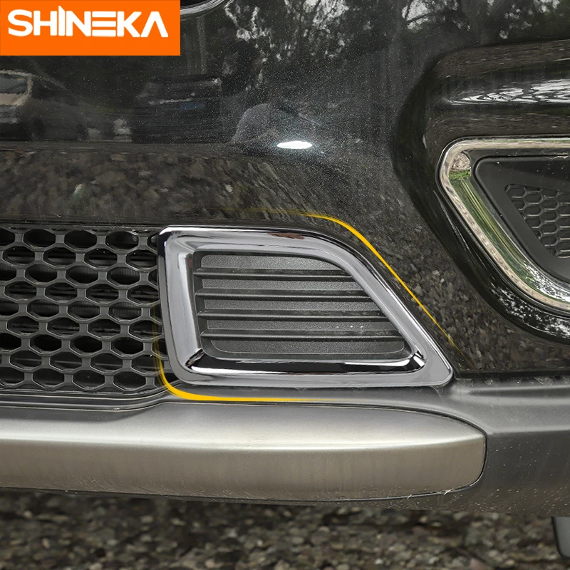 Хромированный Стайлинг SHINEKA для Jeep Cherokee ABS автомобильный передний бампер