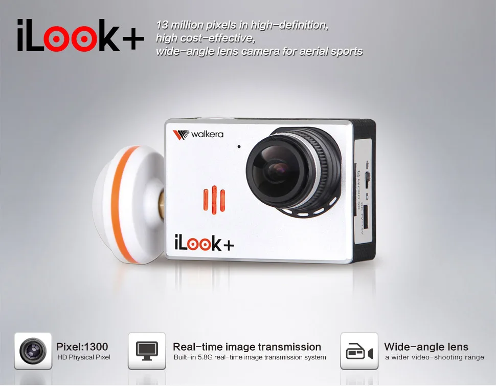 

Free Shipping Origial Walkera RC Camera 13MP iLook+ FPV Drone Camera for QR X350 Pro Walkera TALI H500 /G-3D G-2D Gimbal