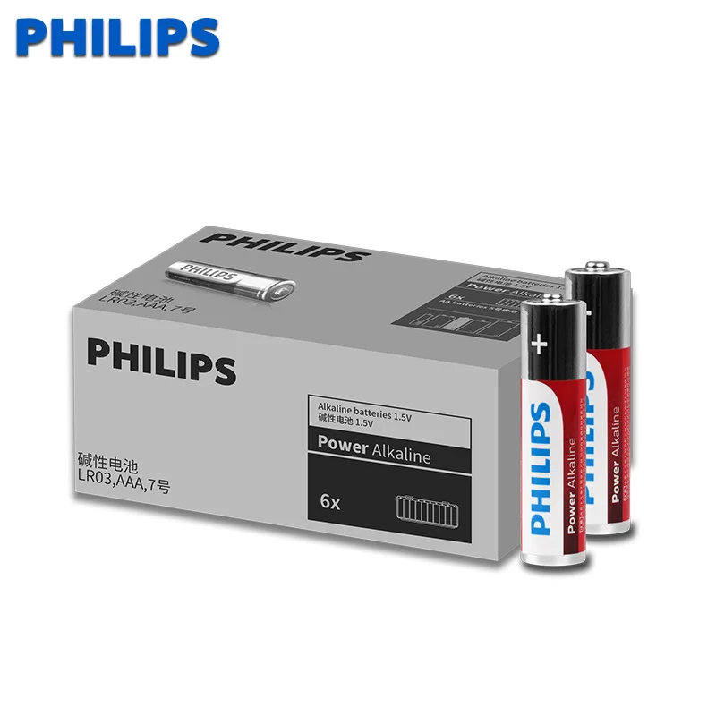 Philips 60 шт. высокая емкость 1 5 в сухие щелочные батарейки мощная Взрывозащищенная