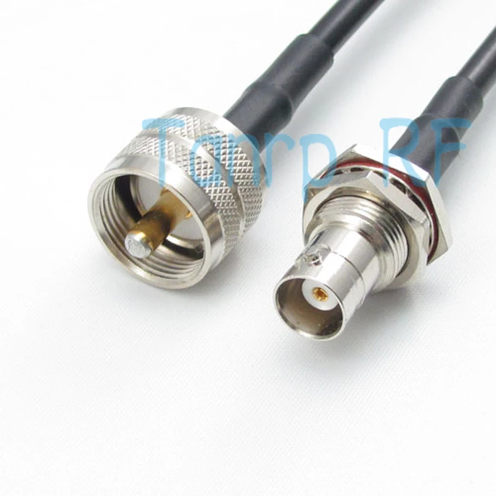 Free Shipping! 20inch 50cm RG58 extension cable RF connector BNC female nut bulkhead to UHF male Pigtail coaxial jumper | Обустройство