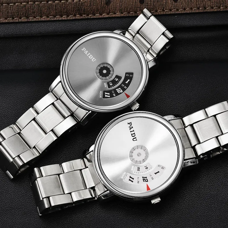

Paidu Top Brand Lovers'Turntable Watch Fashion Full Steel Watch Men Women Watches Quartz Clock Hour reloj mujer reloj hombre