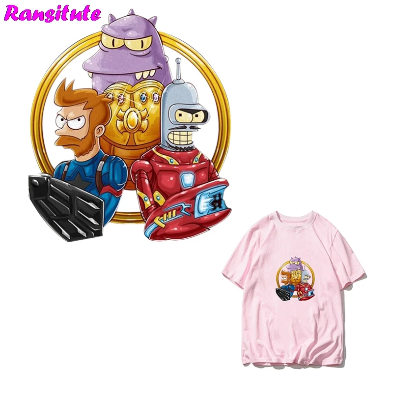R269 Futurama индивидуальность DIY накладки для ногтей рюкзак с двумя большими отделениями класса порошок тепловой передачи украшения горячей карты