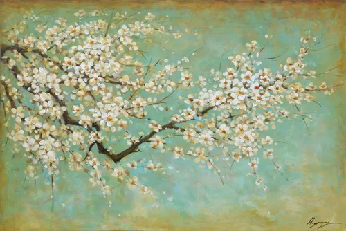 2016 цветок сливы стена pintura большой размер Холст Картина маслом для домашнего