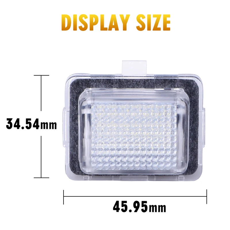 2X LED Number License Plate Light For Mercedes Benz C-Class W204 W212 W221 CL-Class W216 White Canbus Lights | Автомобили и