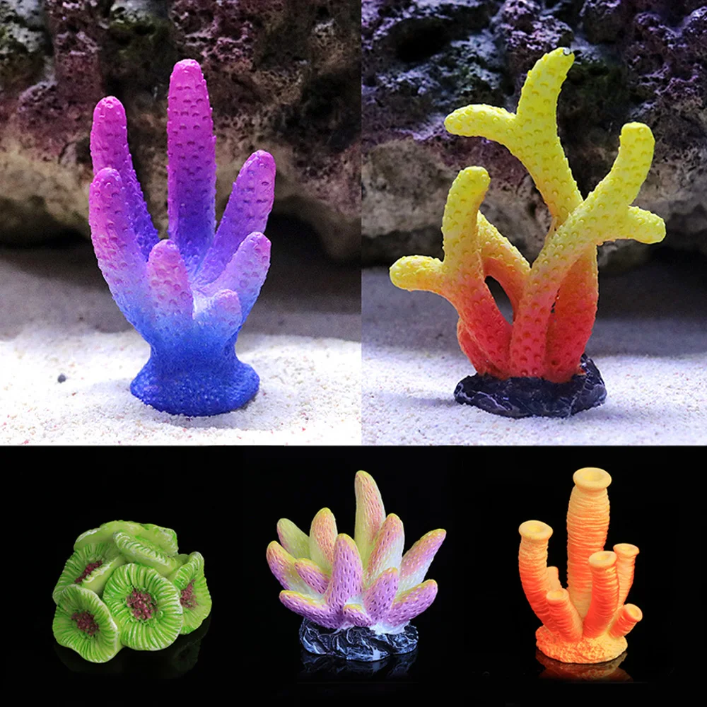 Искусственный Коралл аквариум подводная Морская звезда пейзаж Мягкий Аквариум