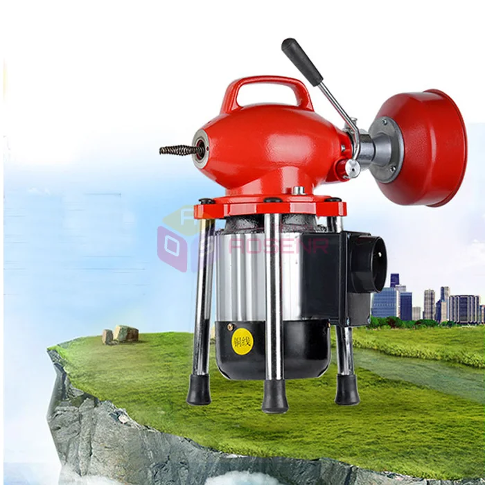 220V Профессиональный 3/4 '' 4''Dia секционные 99ft для чистки труб машина очистки